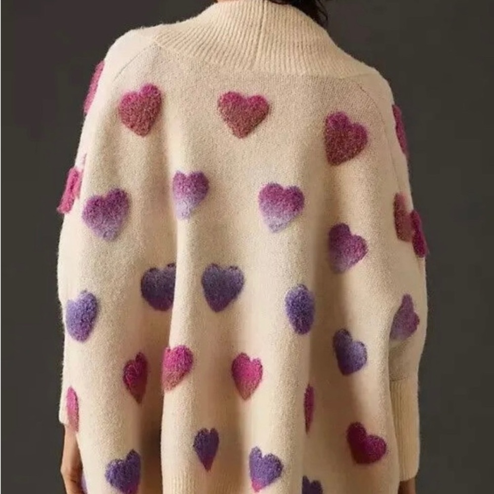 ISO Anthropologie Let Me Be Heart Sweater/Kimono